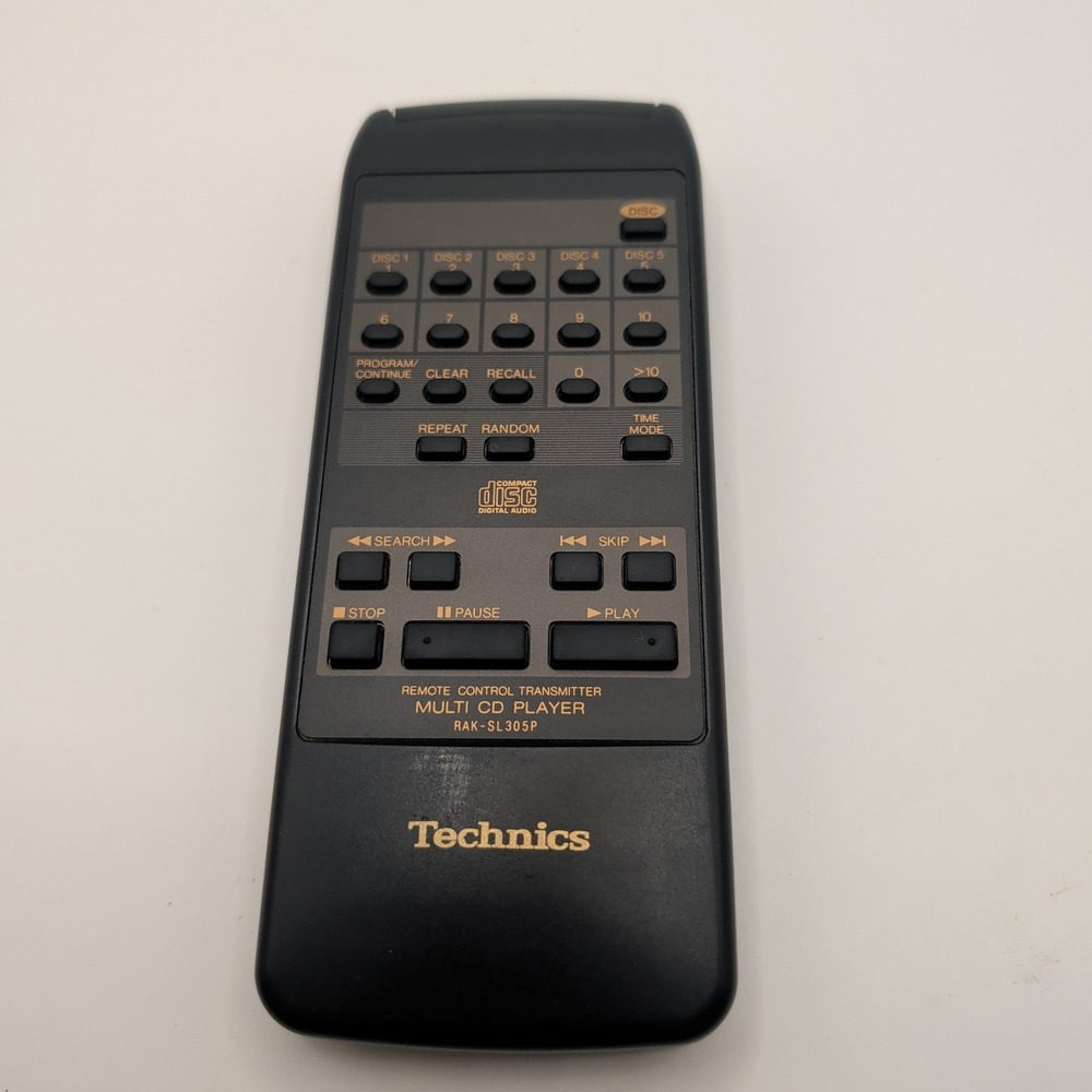 Technics Remote Control Black RAK-SL305P Multi CD Player Transmitter Japan